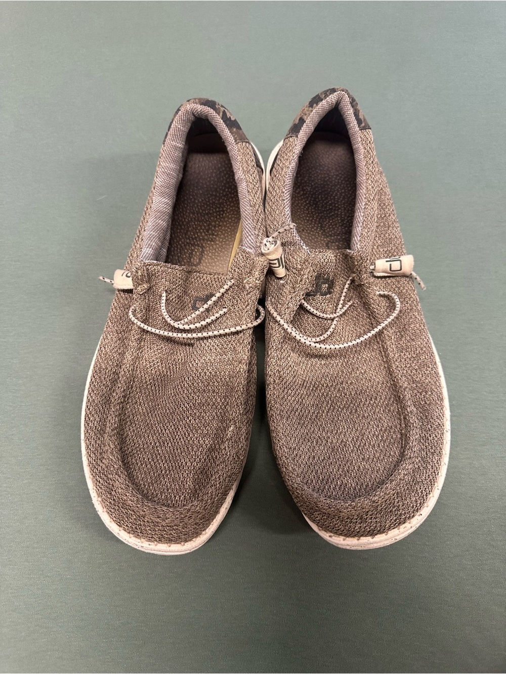 Hey Dude Casual Knit Slip-Ons in Brown